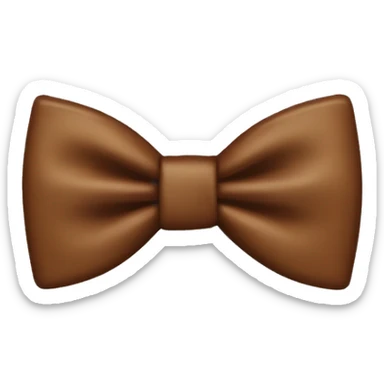 Brown bow tie sticker