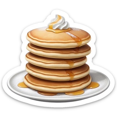 Poffertjes Cinematic Realistic Poffertjes Dessert Emoji, depicted as small, fluffy Dutch pancakes dusted with powdered sugar, rendered with lifelike textures and warm, inviting lighting. sticker