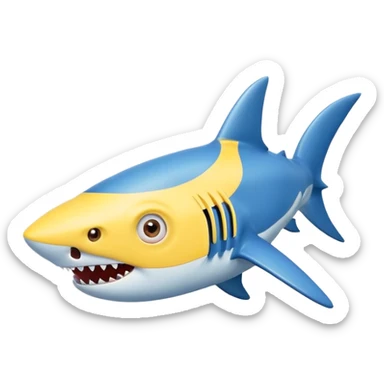 A minion and a shark combined sticker