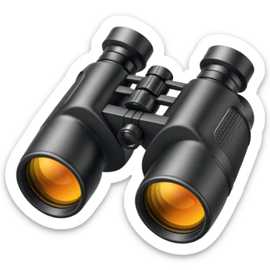binoculars with large lenses sticker