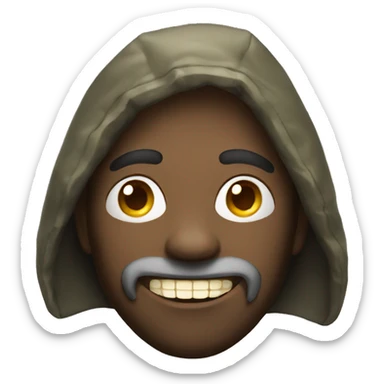 homeless man with golden teeth sticker