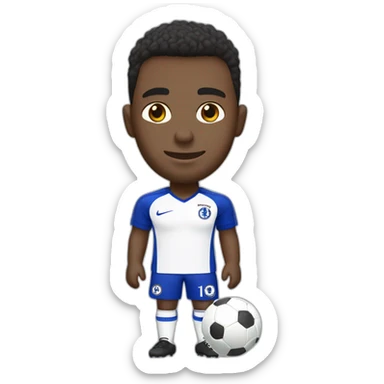 Jugador de fútbol con camiseta del chelsea sticker