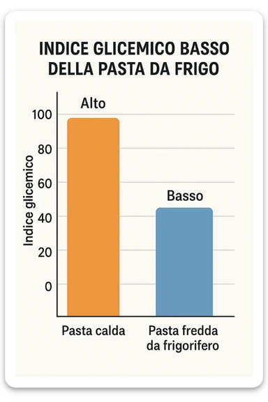Indice glicemico basso grafico con la pasta che viene da frigo in italiano sticker