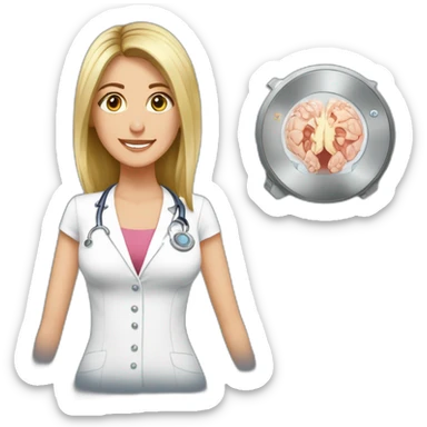 Posh-Radiologist-performing-breast-mri-to-leni-klum sticker