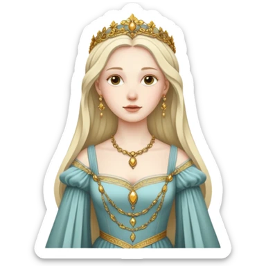 Renaissance lady sticker