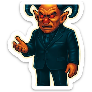 Render this image in retro sticker style, no border, transparent background. sticker