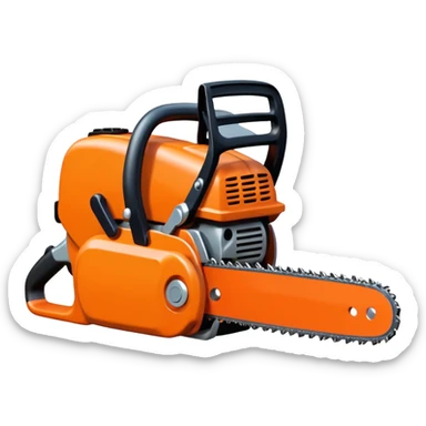 chainsaw with sparks sticker