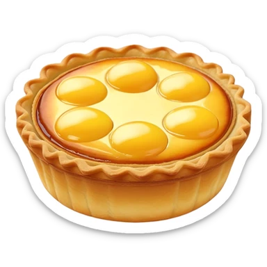 Gentle colored Hong Kong egg tart dessert sticker