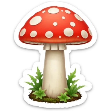 psychodelic mushroom single simple colorful harvested psylocybine sticker