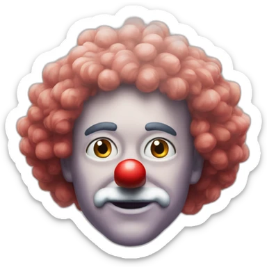 clown wig red nose Ulf Kristersson sticker