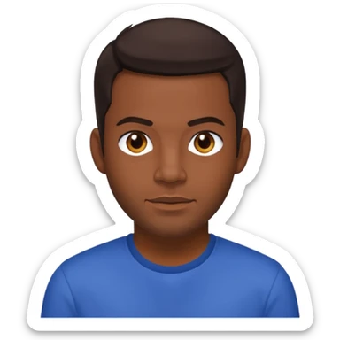 Trevor Penick medium dark skin, dark brown hair sticker