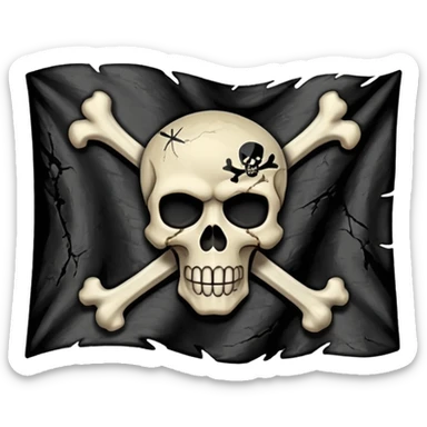 scissoring pirate flag sticker