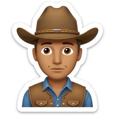 hatless cowboy sticker
