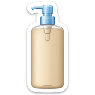 beige body wash bottle sticker