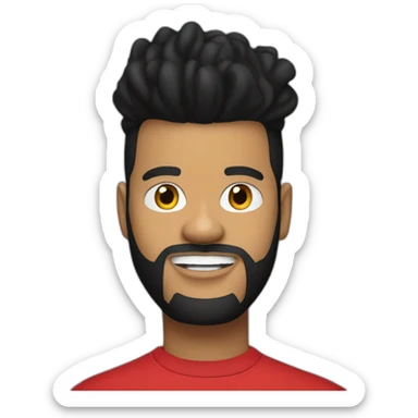 TheWeeknd with red teeshirt sticker