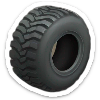 A colored tire buried in the ground sticker