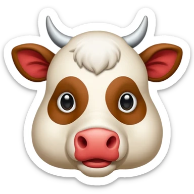 Vaca escocesa de las tierras altas donde no se le ven los ojos sticker