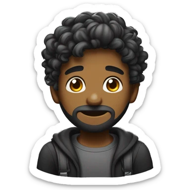 emote para twitch, logotipo ilustrado, plano médio curto, cabelo loiro escuro, olhos castanhos, camiseta preta , cabelo curto e raspado dos lados, estilo anime, personagem masculino sticker