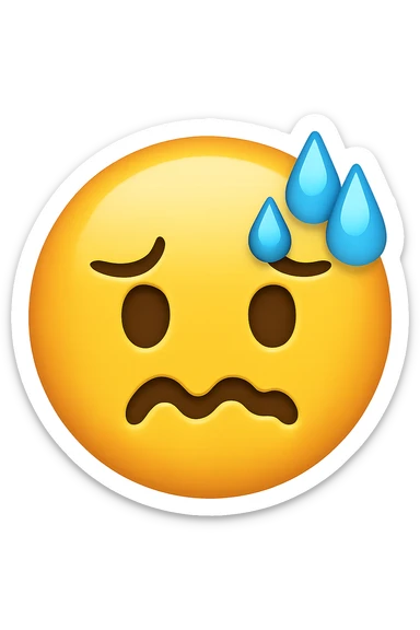 irritabilità o ansia improvvisa emoji stile iphone sticker