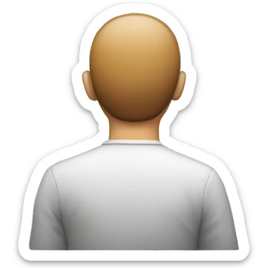 person with their back turned sticker