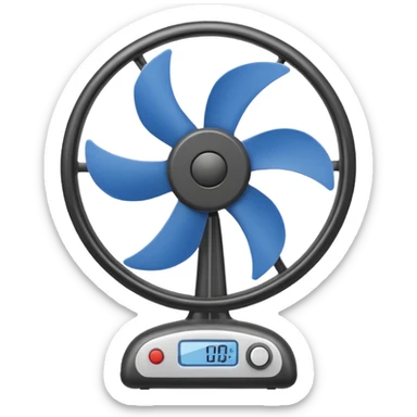 electric fan cartoon sticker