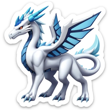 Kyurem-reshiram-dialga-suicune-hybrid, full body sticker