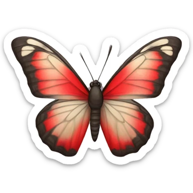 mariposa roja sticker