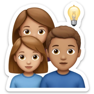 YOUNG CHILDREN: FIVE-YEAR-OLD BIRACIAL BOY WITH LIGHT BROWN HAIR AND LIGHT SKIN, THREE-YEAR-OLD BIRACIAL GIRL WITH LIGHT BROWN HAIR AND LIGHT SKIN sticker