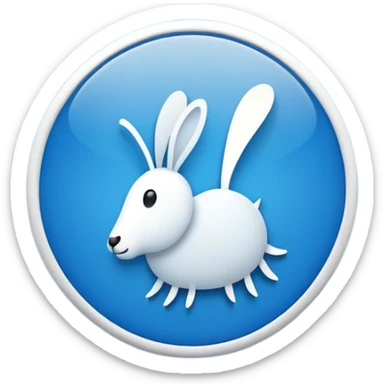 White tick in a blue circle  sticker