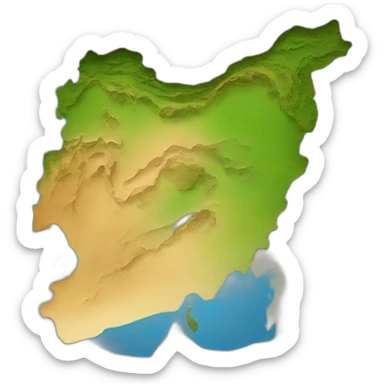 Iran map sticker