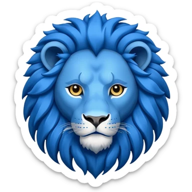 Un emoi sa semene cu stema lui chelsea un leu albastru  sticker