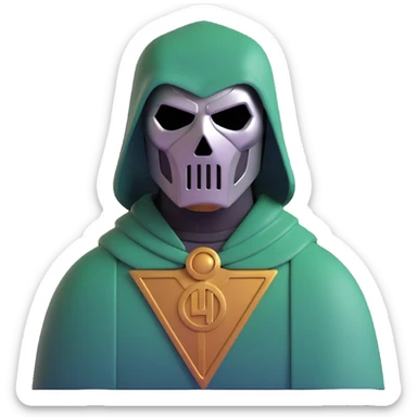 doctor doom metal mask sticker