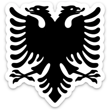 Albanian double-headed eagle, stylized sticker