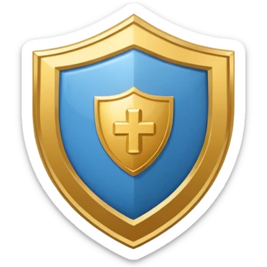 generate a flat image icon for health shield sticker
