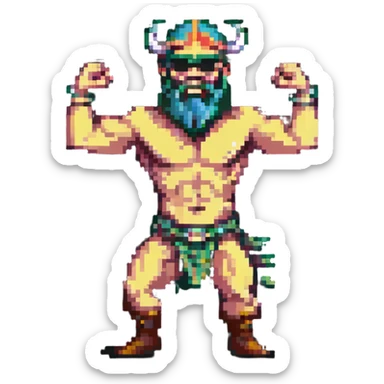 Techno Viking dancing sticker