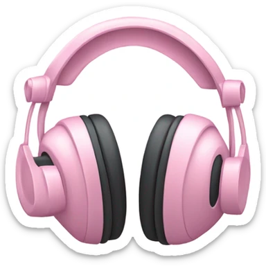 Two light pink bows were tied on either side of the headset sticker