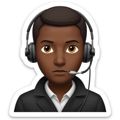 Spy with earpiece sticker