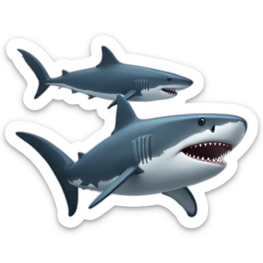 Shark whale sticker