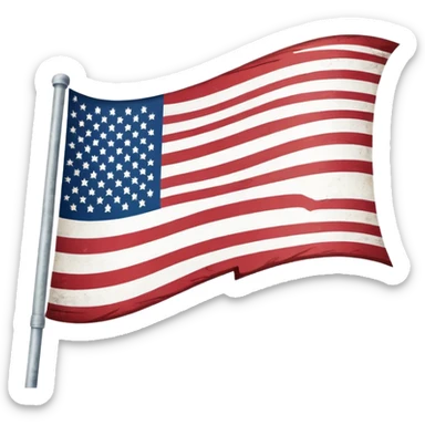 upside down American flag, distress signal sticker