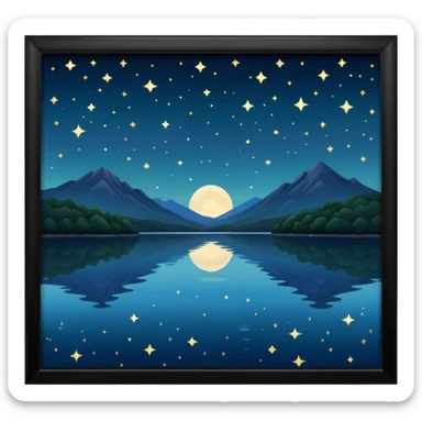 arkansas lake in the night sticker