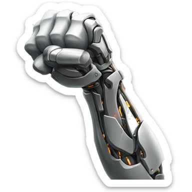 Cyborg arm only flexing bicep sticker