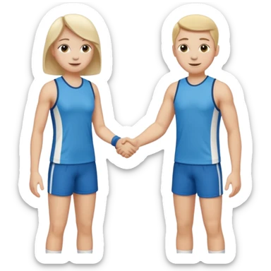 apreton de manos con ropa de deporte sticker