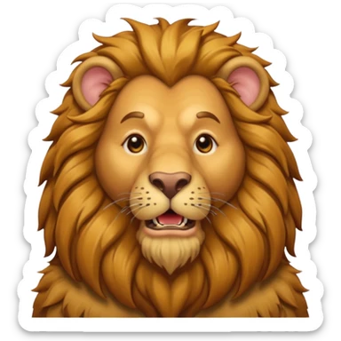 Cowardly Lion from The Land of Oz with golden brown fur sticker