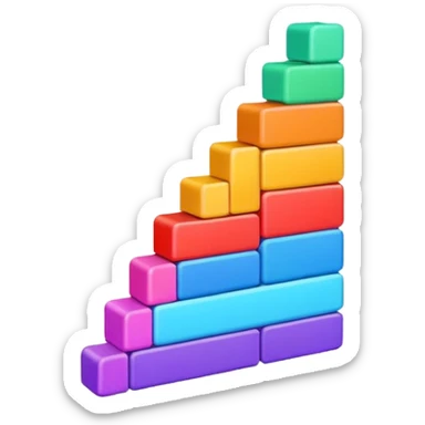 Multiple little bars merging into one big bar of survey. sticker