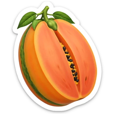 Papaya emoji sticker