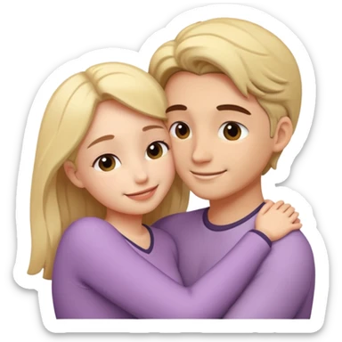 Intimate moment between lovers sticker