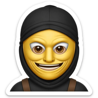 Make a robber emoji sticker