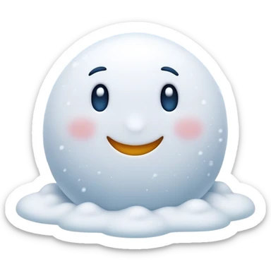 Cinematic Realistic Snow Emoji, Soft and delicate, with fluffy snowflakes drifting gently to the ground. The snow blankets the landscape in a peaceful, serene hush, creating a calm and sparkling atmosphere. Soft glowing outline, capturing the essence of tranquility, winter beauty, and crisp, clean freshness in a scene of falling snow! sticker