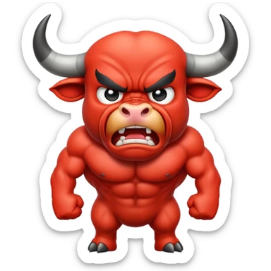An emoji of a spanish bull sticker