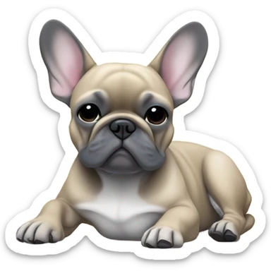 Blue fawn French bulldog sleeping laying down  sticker